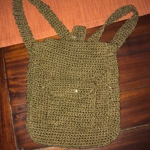 Crocheted backpack